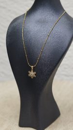 Kar Tanesi Kolye Gold - Görsel 2