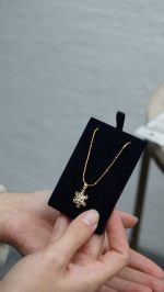 Kar Tanesi Kolye Gold - Görsel 4