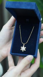 Kar Tanesi Kolye Gold - Görsel 6