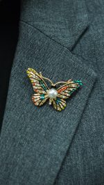 İnci Kelebeği Broş - Görsel 2