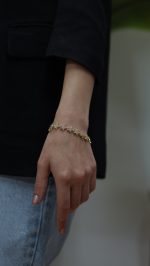 Taşlı Yıldız Bileklik Gold - Görsel 8