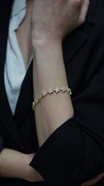 Taşlı Yıldız Bileklik Gold - Görsel 6