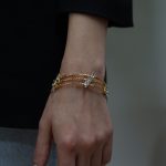 Tek Taş Detaylı Üçlü Bileklik Gold